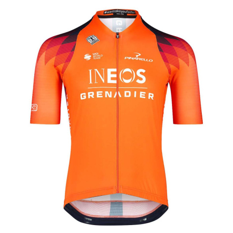 BIORACER Cyklistický dres s krátkým rukávem - INEOS GRENADIERS 2023 ICON TRAINING - modrá/oranžo