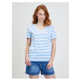 Modro-bílé dámské pruhované tričko Tommy Hilfiger