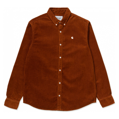 Carhartt WIP Madison Cord Shirt L/S Brandy/Way světlehnědé I025247_0E9_90