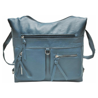 Praktický středně modrý kabelko-batoh 2v1