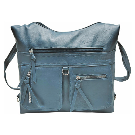 Praktický středně modrý kabelko-batoh 2v1 Bowie Tapple