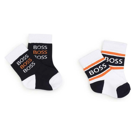 Dětské ponožky BOSS 2-pack bílá barva Hugo Boss