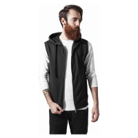 Pánská mikina zip // Urban Classics Sleeveless Terry Zip Hoody black