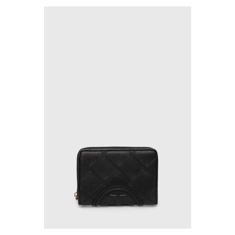 Kožená peněženka Tory Burch Fleming Soft Bi-fold černá barva, 143494.001