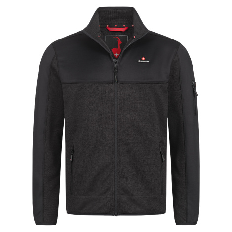 HÖHENHORN Stylová pánská softshellovo fleecová bunda HOHENHORN Naurun Barva: Tmavě šedá Höhenhorn