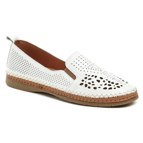 Wild 207V10135 bílé dámské mokasíny Bílá
