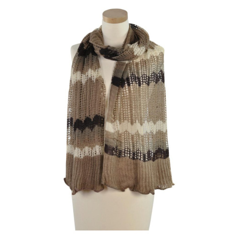Ažurový šál béžový