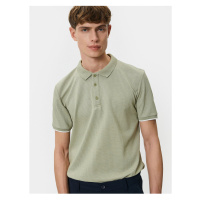 Koton Collar T-Shirt Buttoned Textured Short Sleeve We Pipe