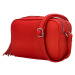 Trendy dámská koženková crossbody kabelka Gaius, červená