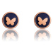 Emily Westwood Ocelové náušnice pecky s motýlky WE1031R