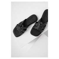 Pantofle Answear Lab X limitovaná kolekce SISTERHOOD dámské, černá barva