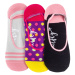 Meatfly ponožky Low socks - Triple pack N/ Pink | Mnohobarevná