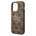 Guess PU 4G Metal Logo Zadní Kryt pro iPhone 15 Pro Max Brown