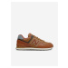 Hnědé pánské kožené boty New Balance 574