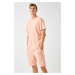 Koton Men's Lace-Up Pink Shorts