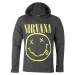 mikina s kapucí pánské Nirvana - Yellow Happy Face - ROCK OFF - NIRVHD04MC-1