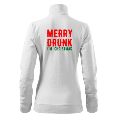 Merry Drunk I'm Christmas - Mikina dámská Viva bez kapuce