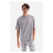 Bavlněné tričko Alpha Industries šedá barva, 118532.643-grey