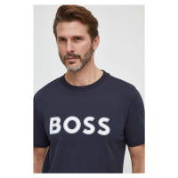 Bavlněné tričko Boss Green s aplikací, 50506344