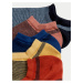 Sada pěti párů ponožek v modré, žluté a červené barvě Marks & Spencer Trainer Liners™