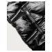 Oboustranná černá dámská bunda s asymetrickou spodní částí (16M9136-392)