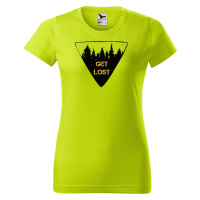 DOBRÝ TRIKO Dámské tričko s potiskem Get lost Barva: Limetková