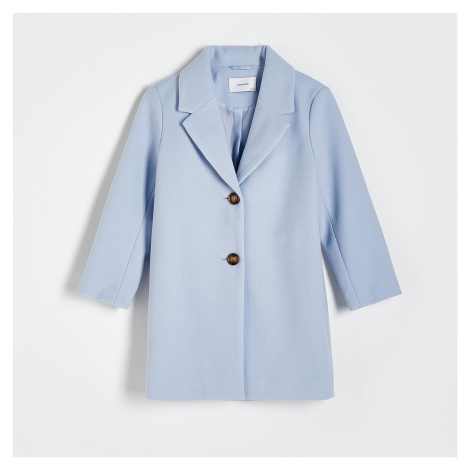 Reserved - Klasický jednořadý kabát - Modrá
