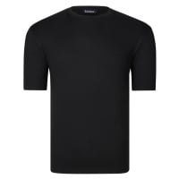 T0737 DEWBERRY MENS T-SHIRT-PLAIN BLACK