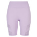 Ladies High Waist Tech Mesh Cycle Shorts - lilac