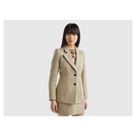 Benetton, Fitted Tweed Blazer United Colors of Benetton