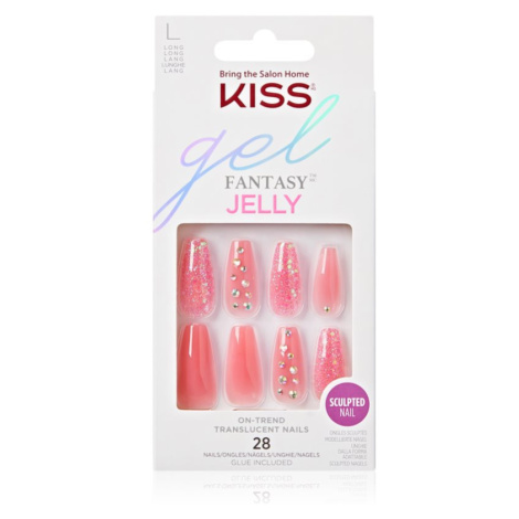 KISS Gel Fantasy Jelly umělé nehty 28 ks