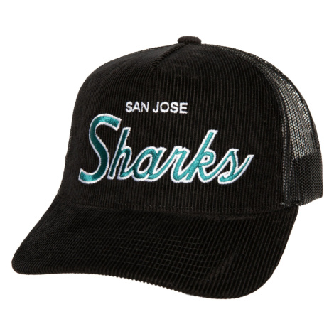 San Jose Sharks čepice baseballová kšiltovka NHL Times Up Trucker black Mitchell & Ness