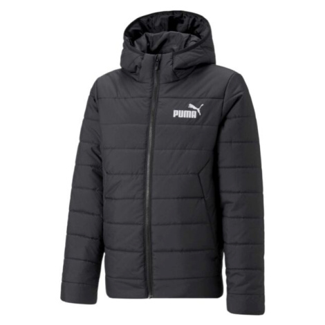 Puma ESSENTIALS HOODED PADDED JACKET Chlapecká bunda, černá, velikost