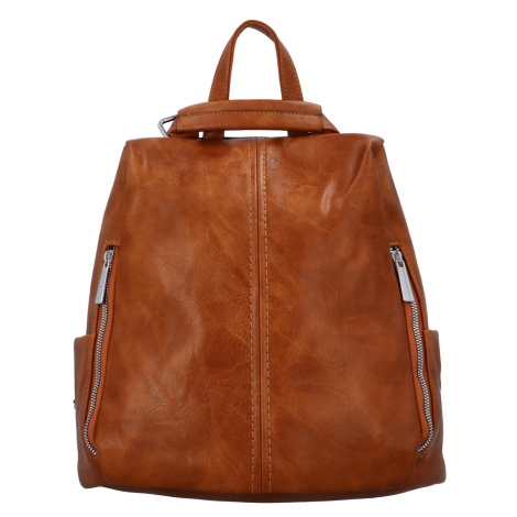 Módní dámský koženkový kabelko/batoh Litea, hnědá Paolo Bags