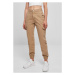 Ladies High Waist Cargo Pants - unionbeige