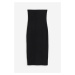 H & M - Šaty bandeau - černá