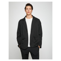 Koton Basic Jacket Wide Collar with Button Detailed Pockets.