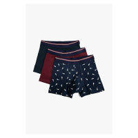 Koton Boy's Navy Blue Patterned Boxer