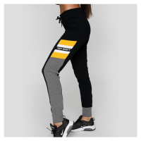 NDN - Sportovní kalhoty dámské BERILL X086 (černo-žlutá) - NDN Sport
