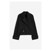H & M - Krátký keprový námořnický kabát - černá