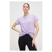 Bavlněné tričko Dkny fialová barva, DP3T8521