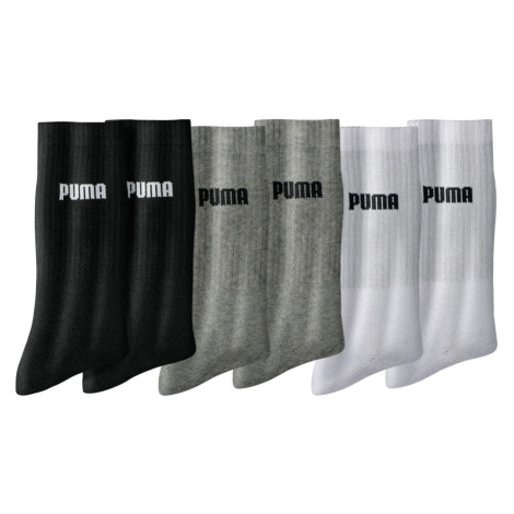Blancheporte Sada 6 párů polo ponožek Crew šedých, bílých, černých šedá+bílá+černá