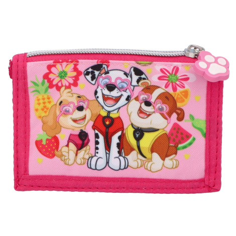 Dětská textilní peněženka Tlapková patrola, růžová SETINO