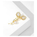 Éternelle Opálová brož s perlou a zirkony Isabelle B7299-XH2784 Zlatá