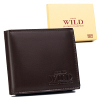Prostorná pánská kožená peněženka s kapsou