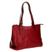 Elegantní dámská kožená kabelka Katana Ligena - červená
