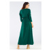 Zelené maxi šaty s rozparkem A454