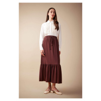 DEFACTO Crinkle Fabric Maxi Skirt