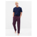 Vínové pánské kostkované pyžamové kalhoty GAP