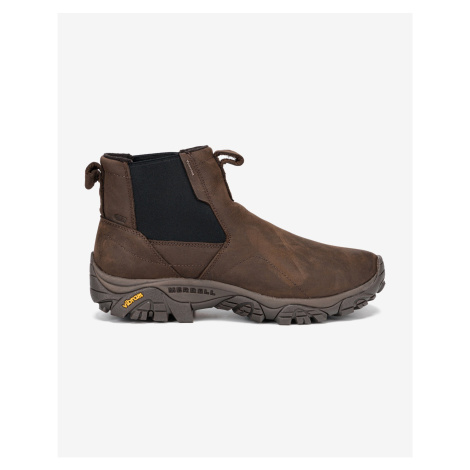 Hnědé pánské kotníkové kožené outdoorové boty Merrell Moab Adventure